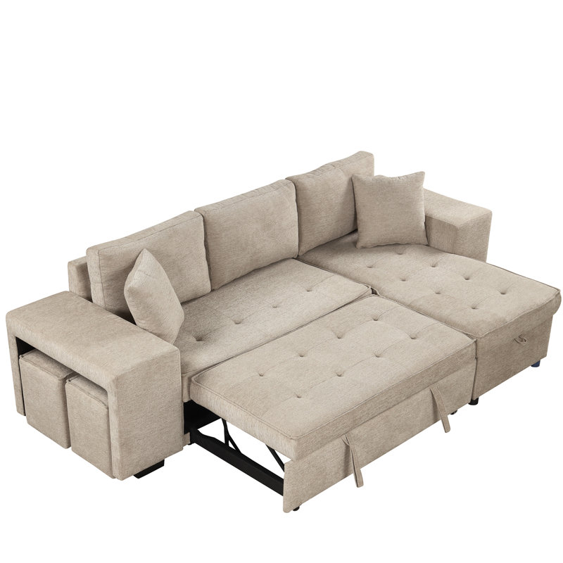 Upholstered Sectional Right Hand Facing, Knox Charcoal Linen 1, Right Hand Facing