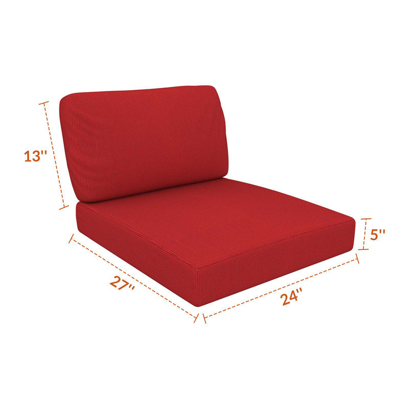 Indoor/Outdoor Deep Seating Sunbrella Cushion, Spectrum Cherry