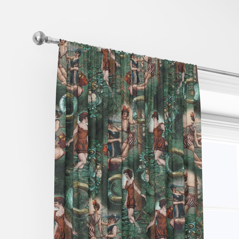 Semi Sheer Curtain, 20" W x 52" L