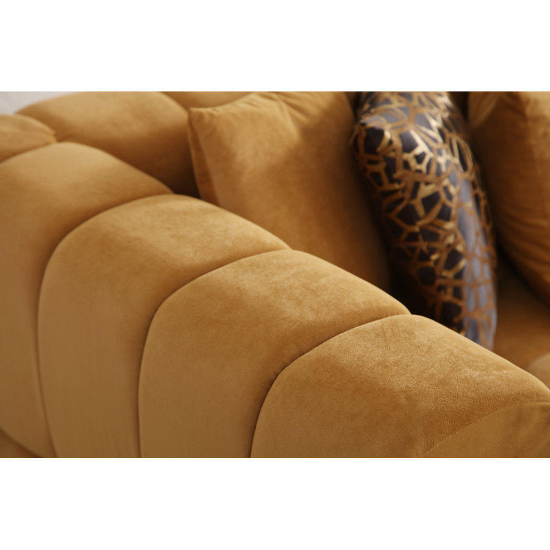 Maderos Velvet U-Shaped Sectional Symmetrical