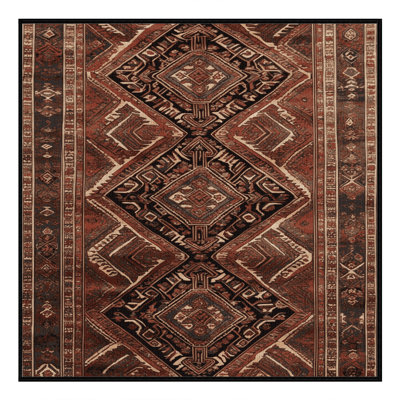 Tapis brun lavable à la machine