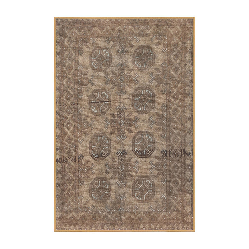 Tapis brun foncé Southwestern, Rectangle 7 pi x 10 pi