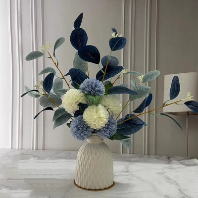 Bouquet de fleurs simulé, décoration de bouteille en céramique, fausses fleurs, salon, table à manger, arrangement floral, décoration