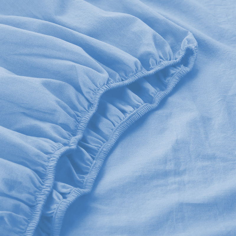 Joshua-Lewis Microfiber Brushed Fitted Sheet, Double (4'6), Sky Blue