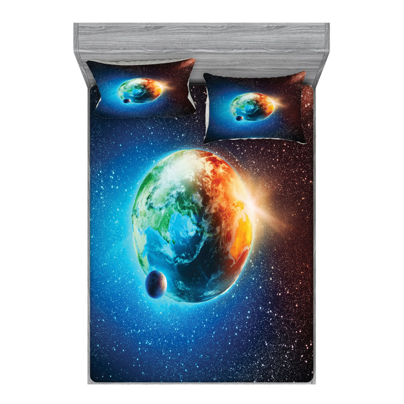 Microfiber Sheet Set, Queen Sheet Set with Fitted Sheet