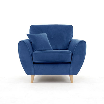 Rafe Scandi Style Velvet Armchair