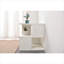 Tablette d'exposition minimaliste 2 couches, empreinte carrée compacte de 15,7 pouces, bois d'ingénierie à finition blanche