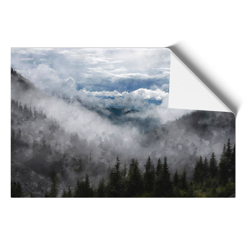 Fire Tree Forest Painting - Frameless Print, 30cm H x 42cm W x 0.1cm D