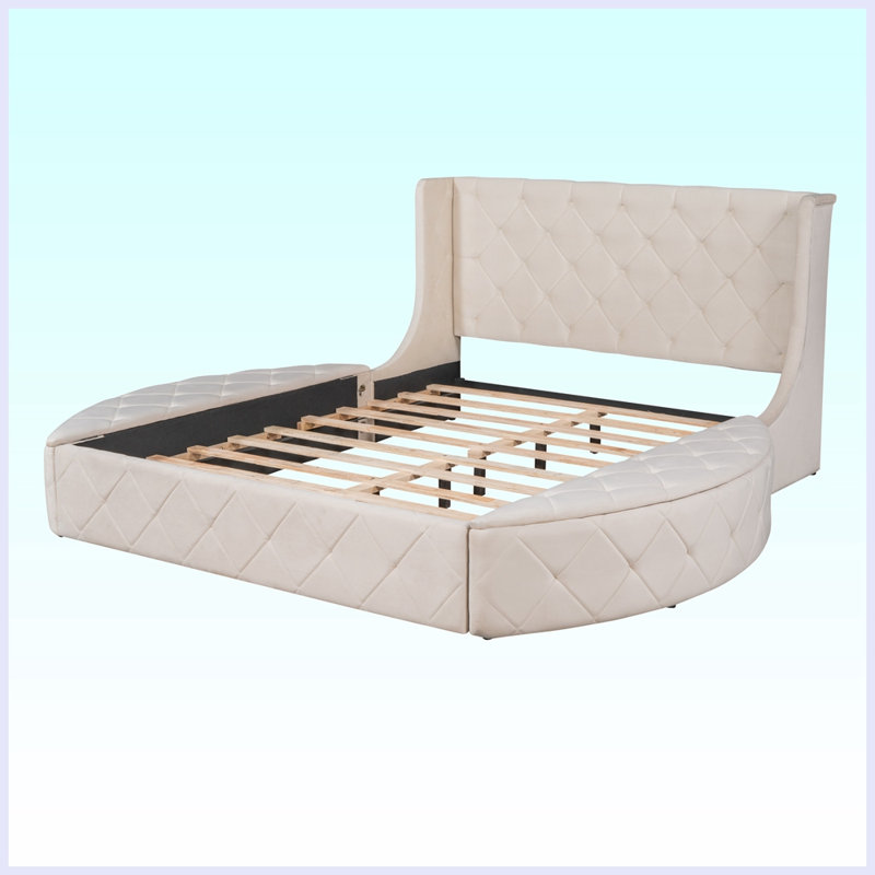 Londonderry Upholstered Platform Bed, Queen, Blue