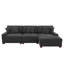 Canapé modulaire en velours côtelé 3 pièces Milbrey-439441746-439441759