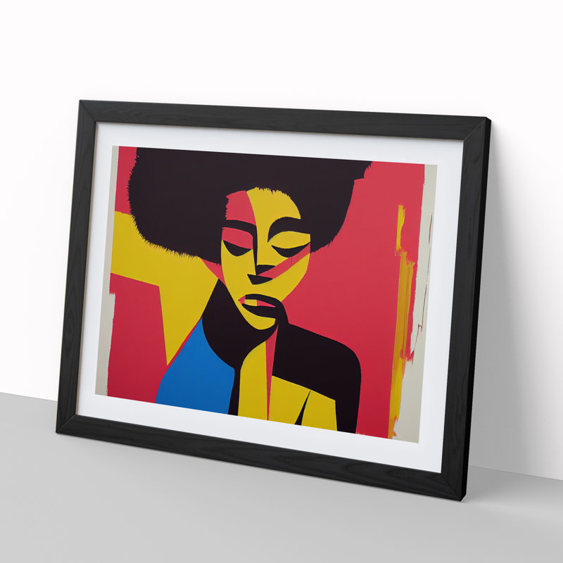 An Abstract Woman - Framed Print, Black, 34cm H x 46cm W x 2cm D