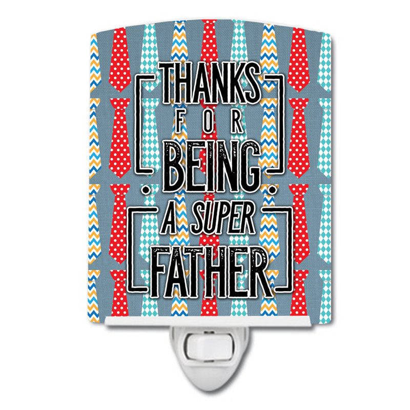 Thanks Super Father Ceramic Night Light