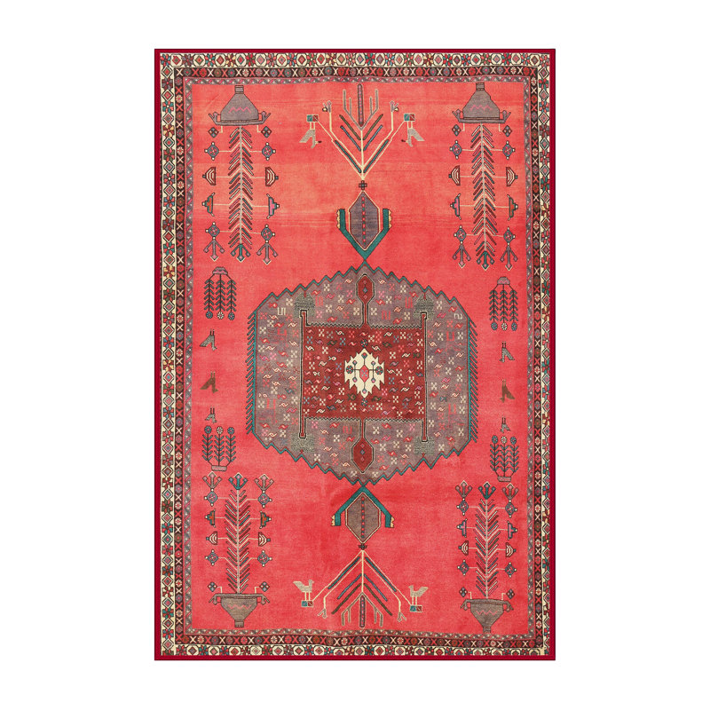 Tapis rose traditionnel Ilsebeau, Rectangle 8 pi x 12 pi