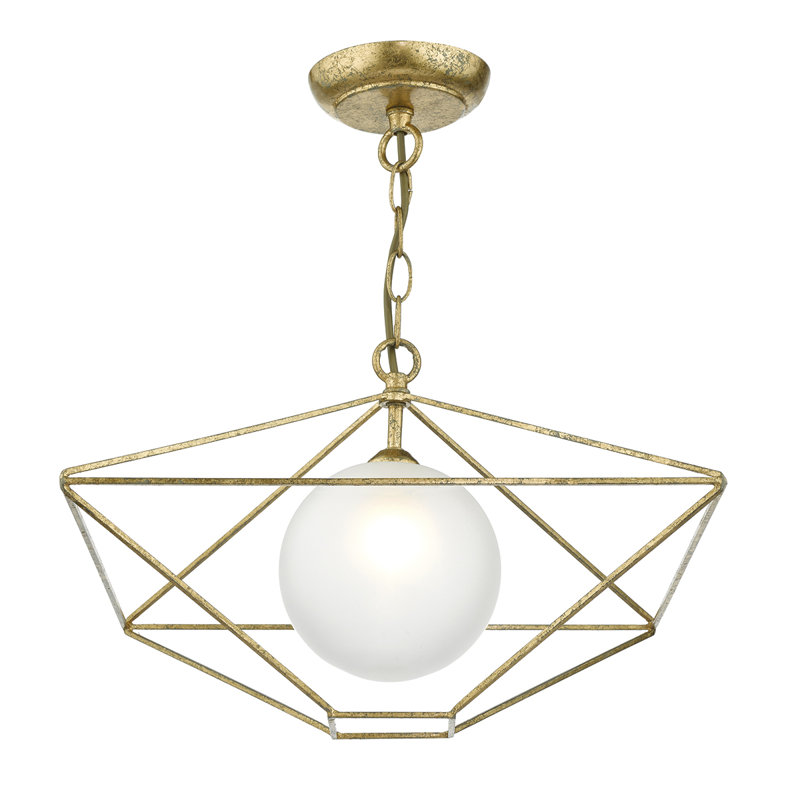 Macy 1 - Light Gold Geometric Pendant