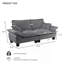 Causeuse modulaire 2 places avec accoudoirs courbés, canapé Comfort-First pour petits espaces et appartements