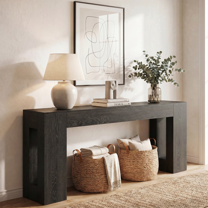 Console extra longue 78,74 po pour vestibule, Black