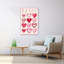 «Happy Hearts», art mural abstrait fantaisiste romantique-129022006