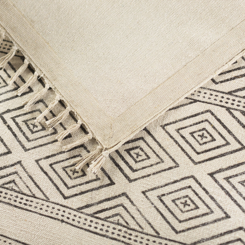Behrendt Cotton Geometric Indoor Rug, Rectangle 8'6" x 11'6"