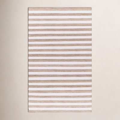 Rockaway Brown Hand-Woven Striped Outdoor Rug