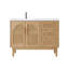 Emir 48'' Natural Oak Veneer Plywood Bathroom Vanity with Engineered Quartz Top-98877258