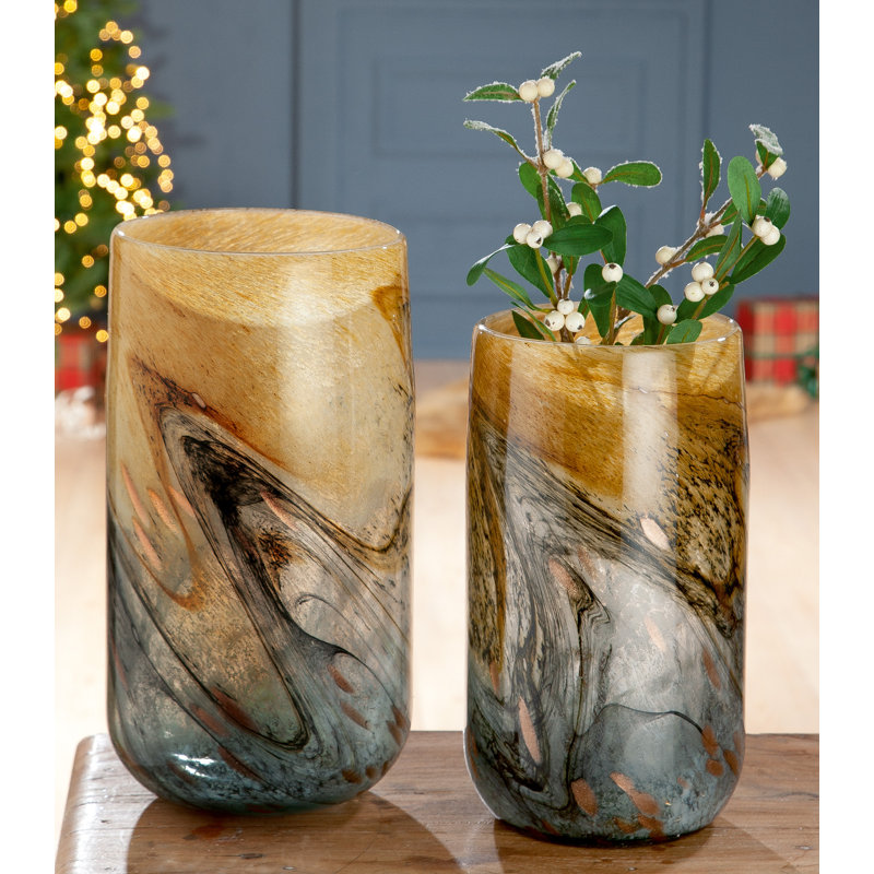 Scottsboro Handmade Glass Table Vase, 36cm H x 18cm W x 18cm D