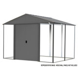 94.9 in. W x 90 in. D Metal Storage Shed