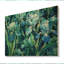 Iris vert pétale IV sur bois-1653759814