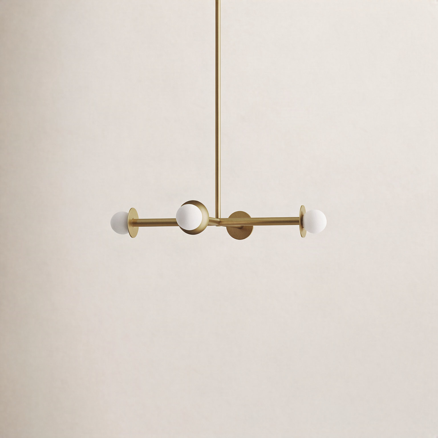 Allegra 4-Light Chandelier, Burnished Brass