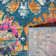 Christa Oriental Blue/Orange/Pink Area Rug