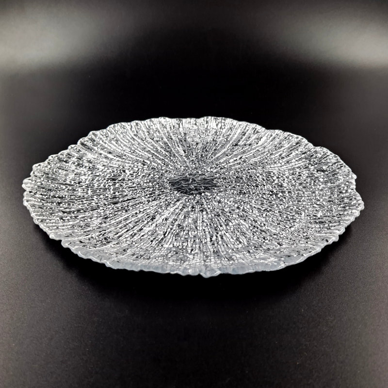 11" Coral Dinner Plate, Silver
