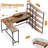 Omalley L-Shaped Computer Desk With 5-tier Shelves, Monitor Stand and Keyboard Tray