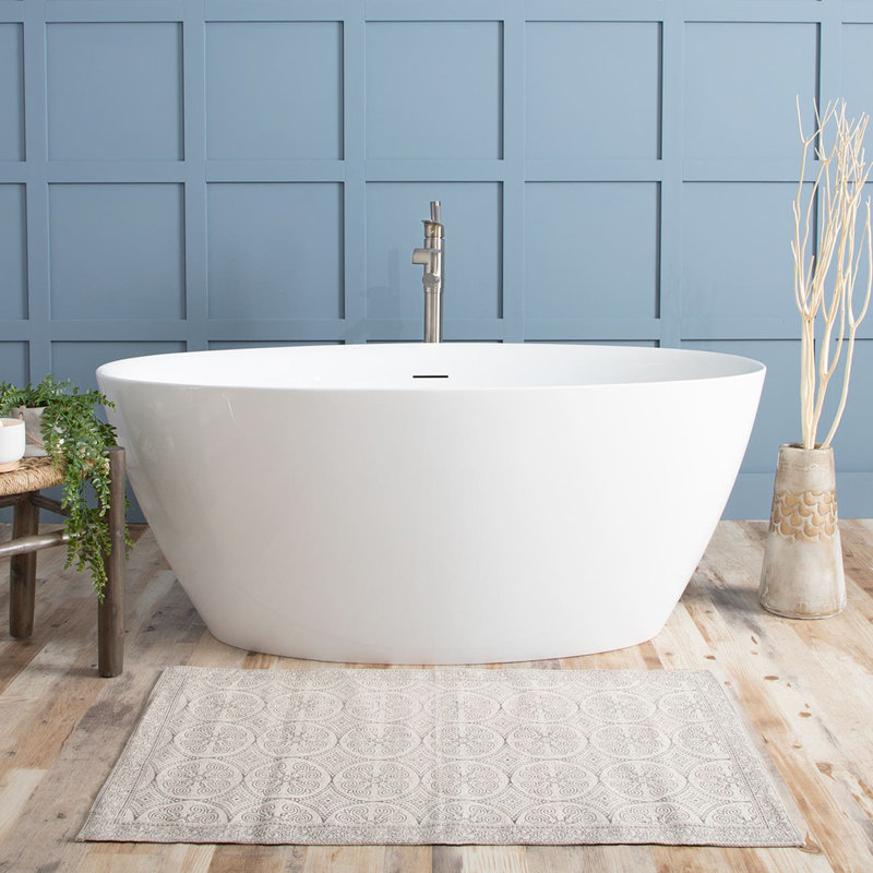 Baignoire de trempage autoportante en acrylique 67 po. X 32 po. Teslin