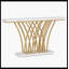 Console 59 "en faux marbre avec base géométrique en métal