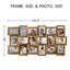Cadre de collage intégré à 18 fentes, cadre en PVC brun rustique pour photos 4 x 6-1516848908
