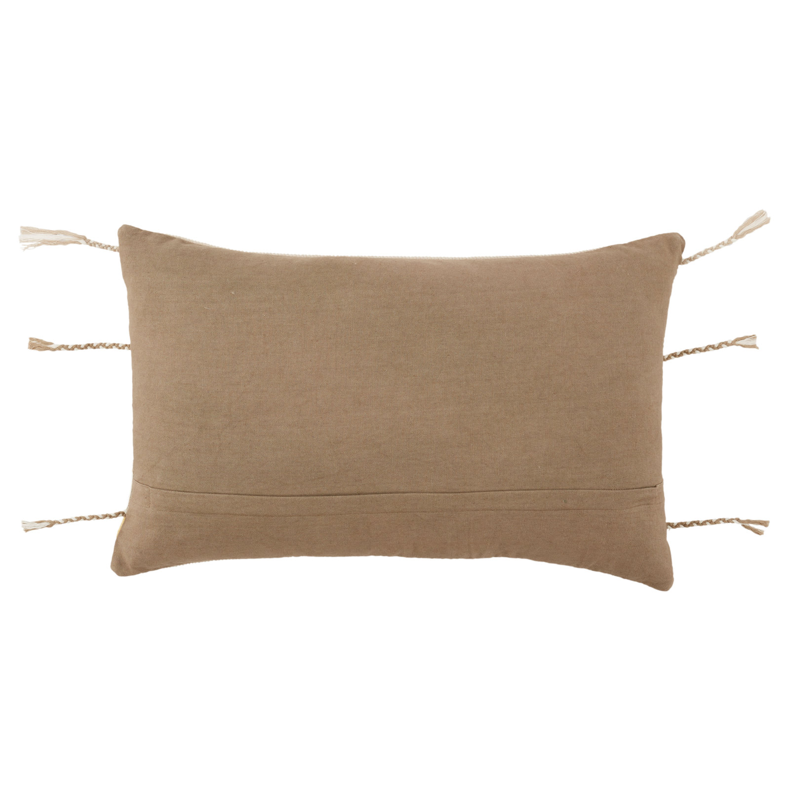 Torres Tassels Cotton Lumbar Throw Pillow, Polyfill