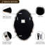 Miroir de salle de bain ovale contemporain Cadre en acier inoxydable-706368308-711187951