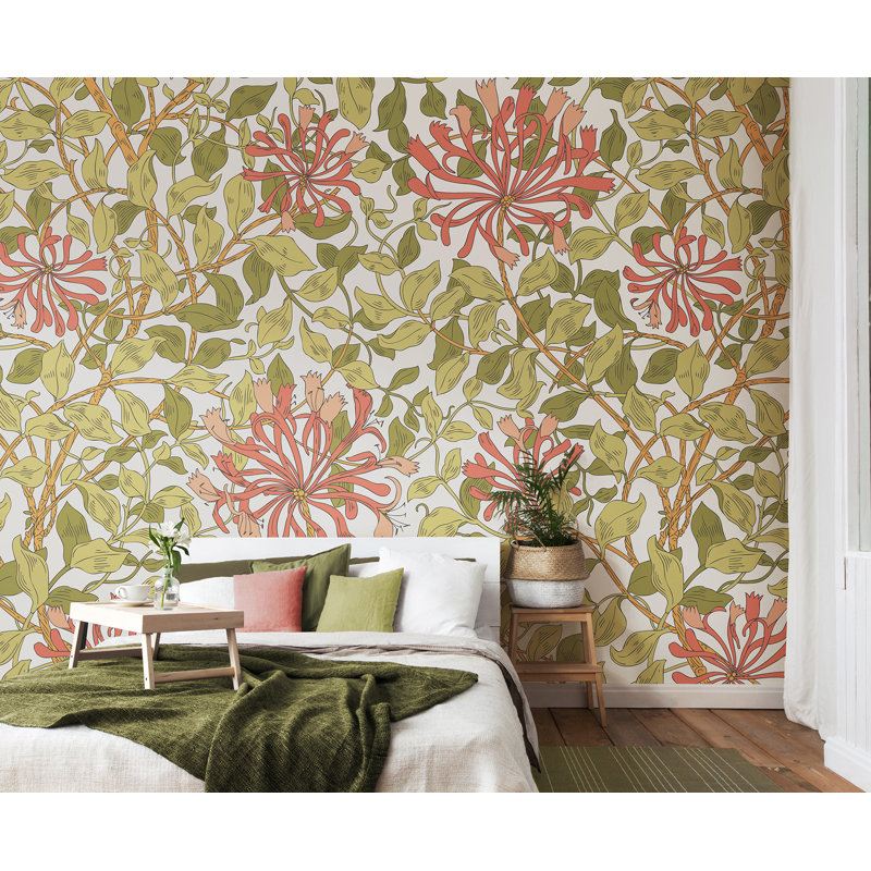 Murale olive chèvrefeuille, Rose