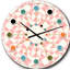 Motif géométrique abstrait, patchwork patchwork - horloge murale moderne Mid-Century-40743601