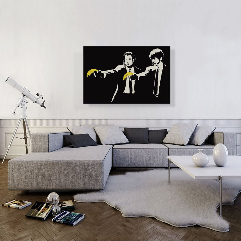 «Pulp Fiction Bananas» par Banksy, reproduction d'art sur toile tendue, H 26 po x l 40 po x 1,5 po