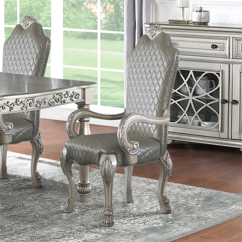 Ensemble de 2 chaises à accoudoirs rétro blanc os