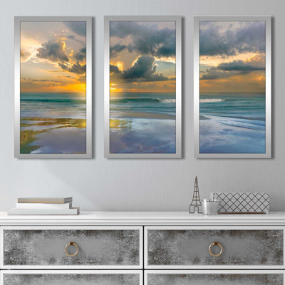Tides And Sunsets by Mike Calascibetta - 3 Piece Single Picture Frame Print