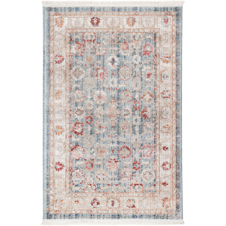 Areonia Traditional Blue Area Rug