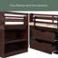 Lit mezzanine simple avec deux tablettes et deux tiroirs-2019736041