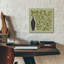 Art mural en verre épique 12 po x 12 po «Many Leafed Bouquet» par Renea L. Thull