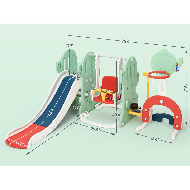 Portique Babevy avec, Multicolore, Blanc / Bleu / Rouge