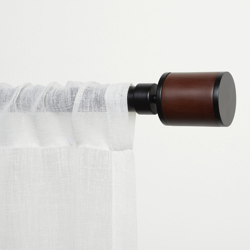 Amalgamated Textiles Exclusive Home Rimini 1" Window Curtain Rod and Finial Set, Adjustable