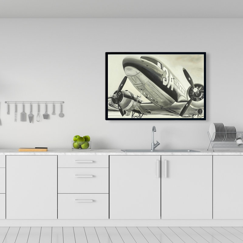 Reproduction d'avion rétro sur toile