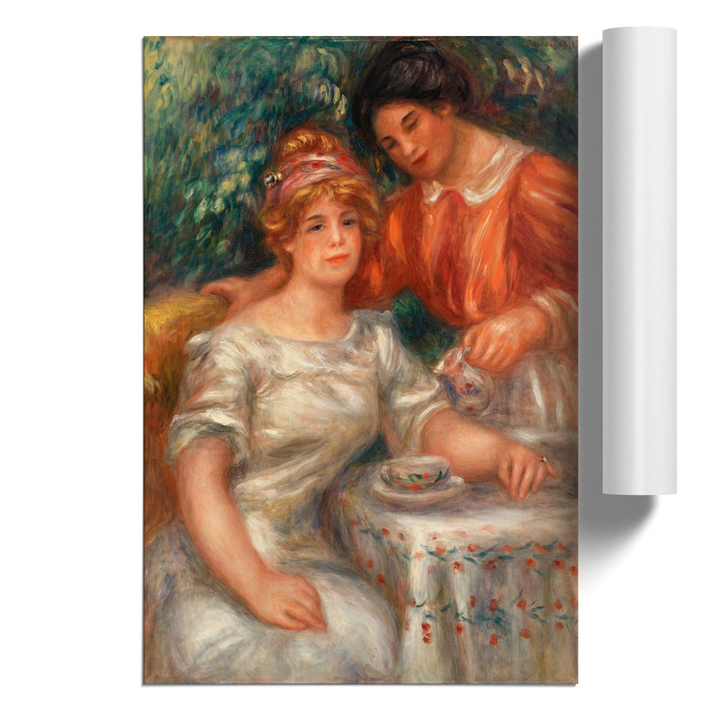 Tea Time by Pierre Auguste Renoir - Frameless Print, 84cm H x 59cm W x 0.1cm D