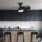 Bedroom Ceiling Fan With 3 Colour Dimmable, 3 Abs Blades Remote Control Dc Motor Black With 18W Led Light-113577013-113577015