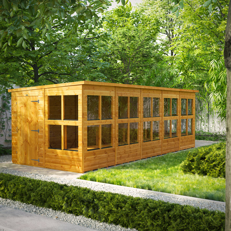 Powersheds 20 x 8ft Timber Tongue & Groove Pent Potting Shed